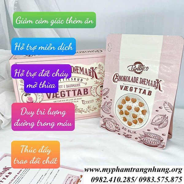 KẸO GIẢM CÂN SOCOLA ĐAN MẠCH CHOKOLADE VÆGTTAB